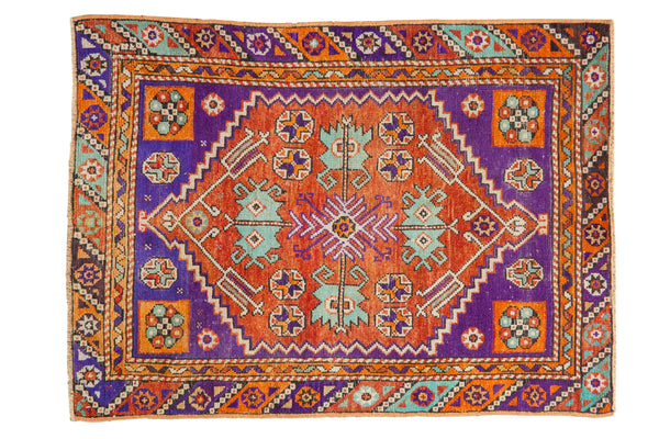 3x4 Vintage Distressed Oushak Square Rug // ONH Item 129241