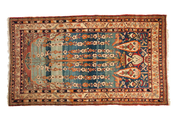 5.5x9.5 Antique Kermanshah Carpet // ONH Item 12925
