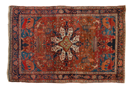 4.5x6.5 Antique Farahan Sarouk Rug // ONH Item 129261