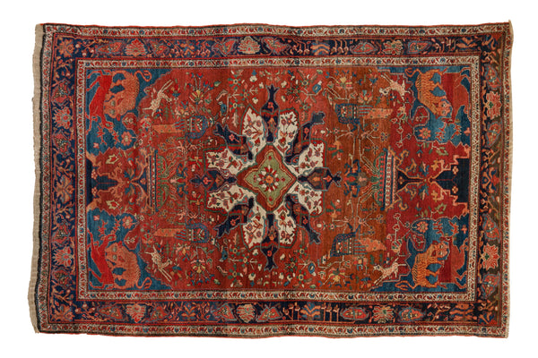 4.5x6.5 Antique Farahan Sarouk Rug // ONH Item 129261
