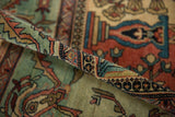 Fine, low pile and intact side selvage of a late 19th-century Persian Fereghan carpet.