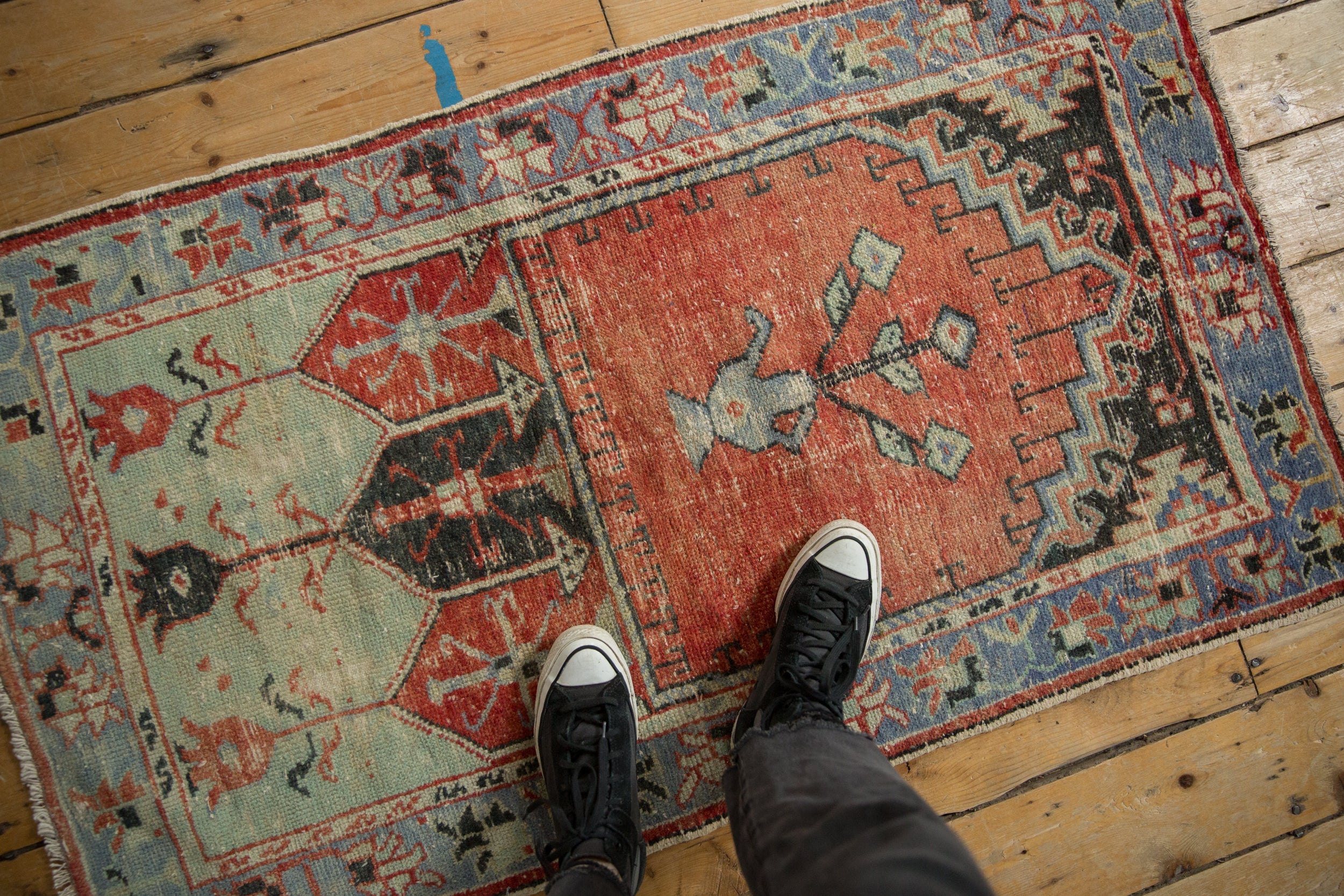 2.5x4.5 Vintage Distressed Oushak Rug // ONH Item 12933, Image 1