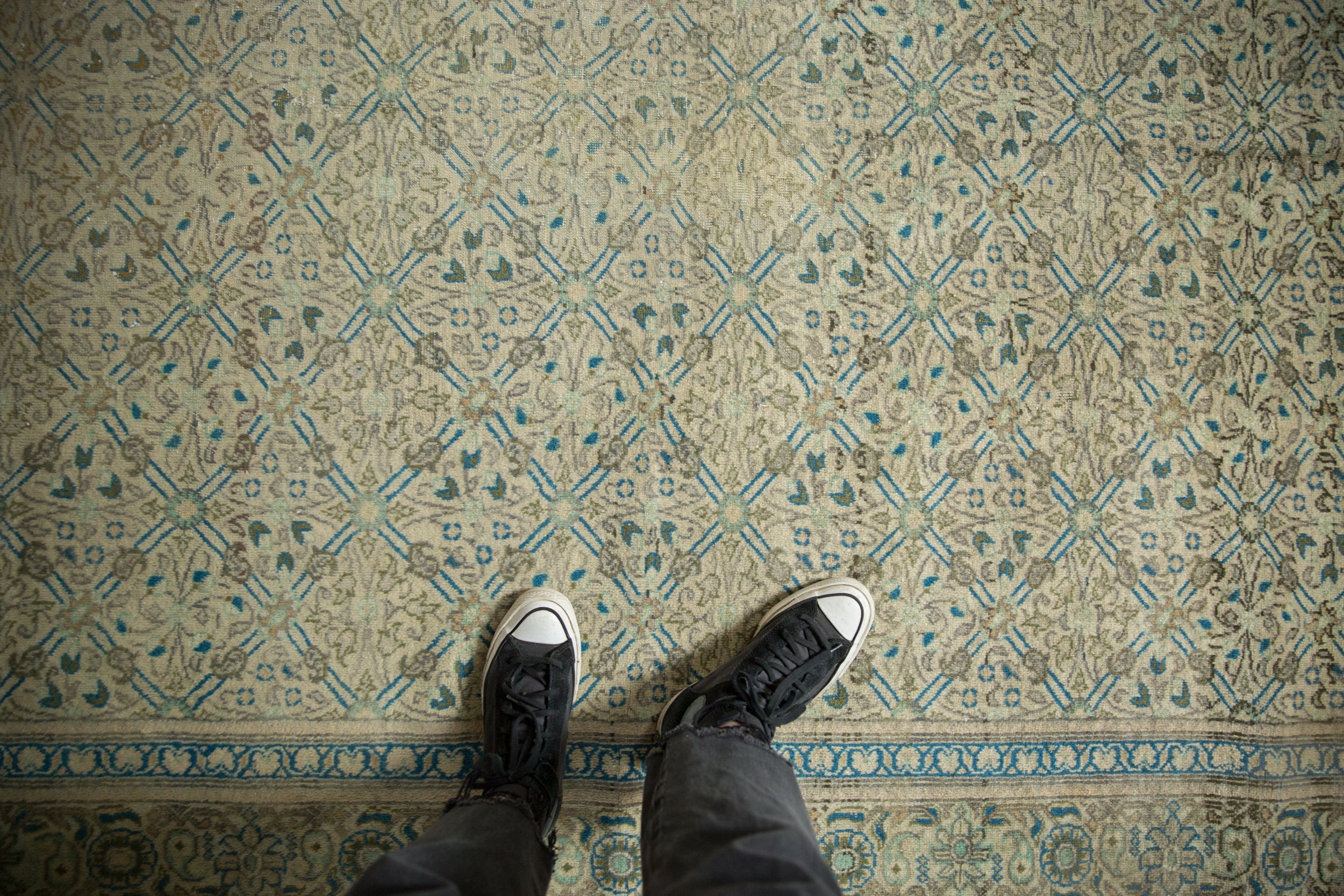 6.5x9.5 Vintage Distressed Kayseri Carpet // ONH Item 12937