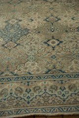 Angled view highlighting the even wear and low pile of a vintage Kayseri carpet.