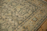 Distressed Sivas carpet with faint foundation showing, diamond vines, and a palmette border.