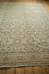 Distressed Sivas carpet border with palmette, boteh, and fine vine motifs.