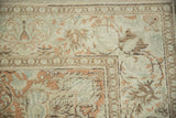 Detail of a vintage Kayseri's corner, showing the low-pile texture and rhythmic vine border.