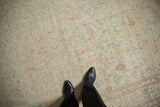Distressed vintage Kayseri carpet showing mostly even wear across to its knot heads.