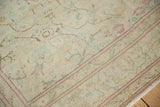 Detail of the distressed low-pile texture on a vintage Kayseri carpet.
