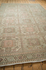 Angled view showing the low-pile texture and repeating geometric guls of a vintage Sparta rug.
