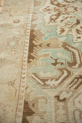 Close-up of the distressed Turkish Sparta carpet's hand-knotted pile, showing the mostly even wear.