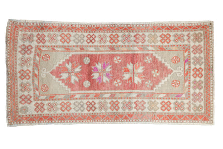 2.5x5 Vintage Distressed Oushak Rug Runner // ONH Item 12961