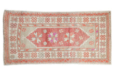 2.5x5 Vintage Distressed Oushak Rug Runner // ONH Item 12961