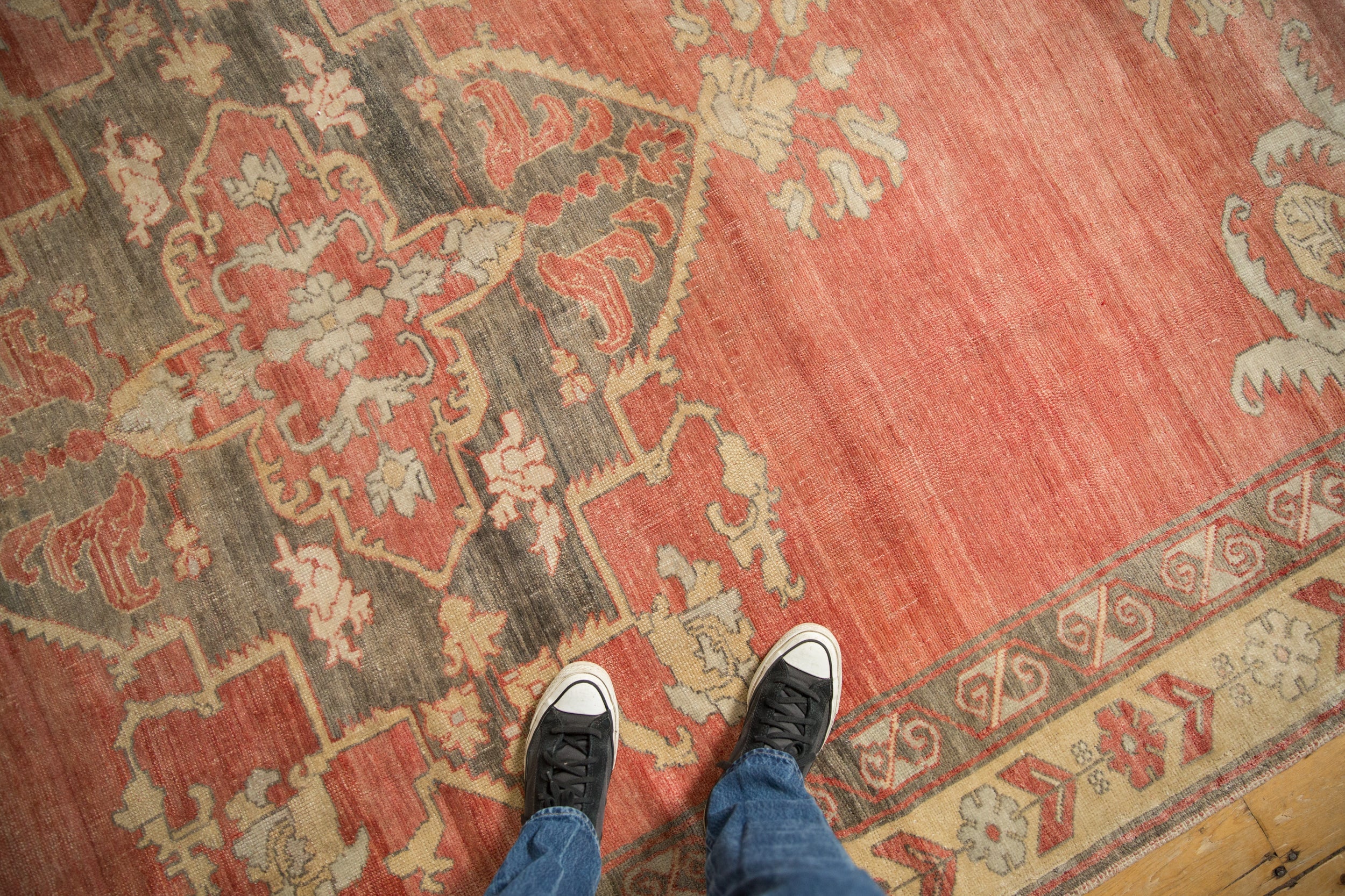 6.5x11 Vintage Distressed Kurdish Carpet // ONH Item 12965, Image 1