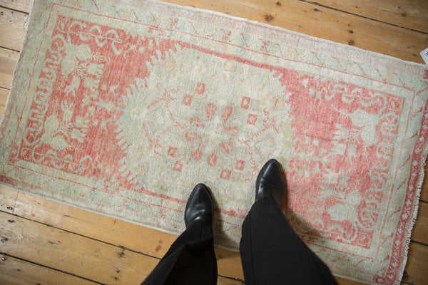 2.5x5 Vintage Distressed Oushak Rug Runner // ONH Item 12969, Image 1