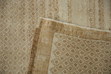 Hand-knotted foundation and intact side cord of a distressed vintage Turkish Kars carpet.