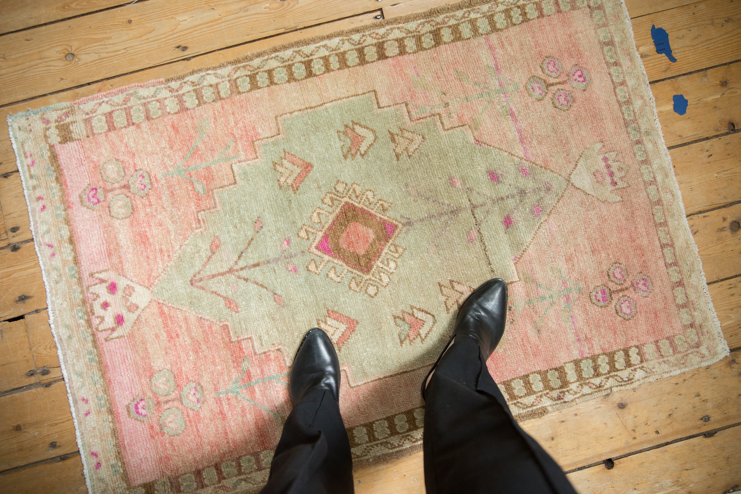 2.5x4 Vintage Distressed Oushak Rug // ONH Item 12980, Image 1