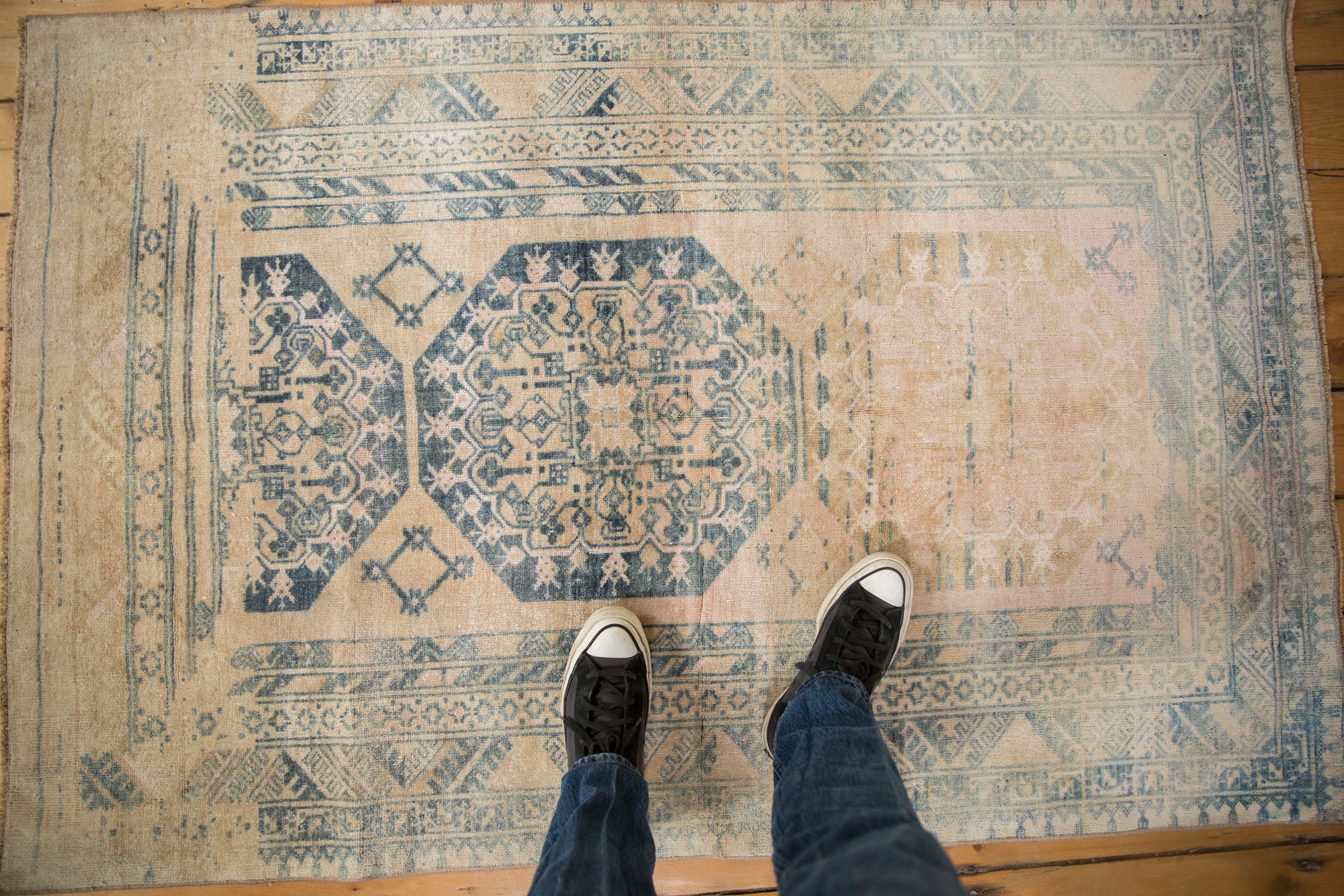 3.5x5.5 Vintage Distressed Anatolian Rug // ONH Item 12991, Image 1