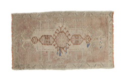 1.5x3 Vintage Distressed Oushak Rug Mat // ONH Item 12994