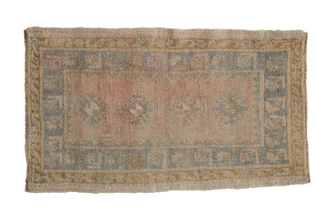 1.5x3 Vintage Distressed Oushak Rug Mat // ONH Item 12996