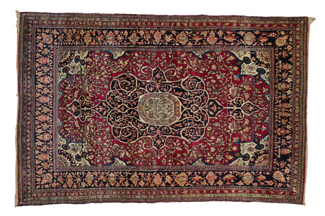 4.5x7 Antique Fine Isfahan Rug // ONH Item 130131