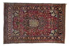 4.5x7 Antique Fine Isfahan Rug // ONH Item 130131