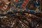 High-quality wool and coarse hand-knotted texture of a collector antique Afshar rug runner.