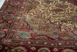 The supple, low pile and fine weave of a silk Mohtashem Kashan from the late 19th century.