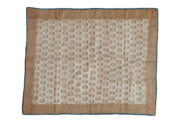 Antique 17th-century Safavid brocade textile with an allover floral pattern in soft pink and green on ivory.