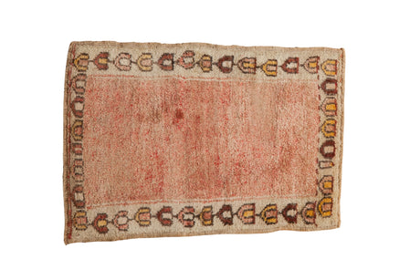 2x2.5 Vintage Distressed Anatolian Square Rug Mat