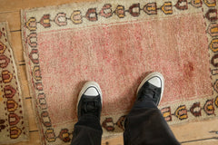 2x2.5 Vintage Distressed Anatolian Square Rug Mat