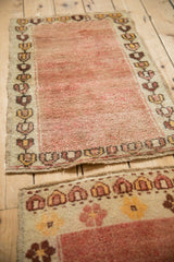 2x2.5 Vintage Distressed Anatolian Square Rug Mat