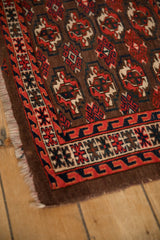 2x4 Antique Turkmen Rug Runner