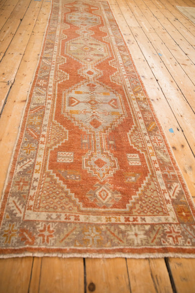 2.5x10.5 Vintage Distressed Oushak Rug Runner