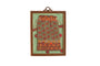 Antique framed chain stitch silk linen pouch, stylized rust, saffron, coral motifs, 14.5x10.25.
