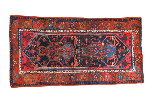 3.5x6.5 Vintage Kurdish Hamadan Rug