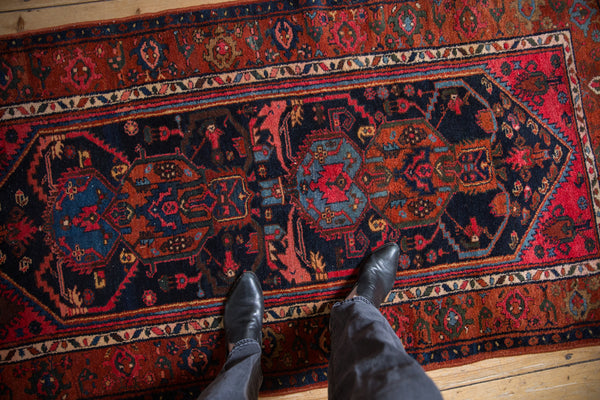 3.5x6.5 Vintage Kurdish Hamadan Rug