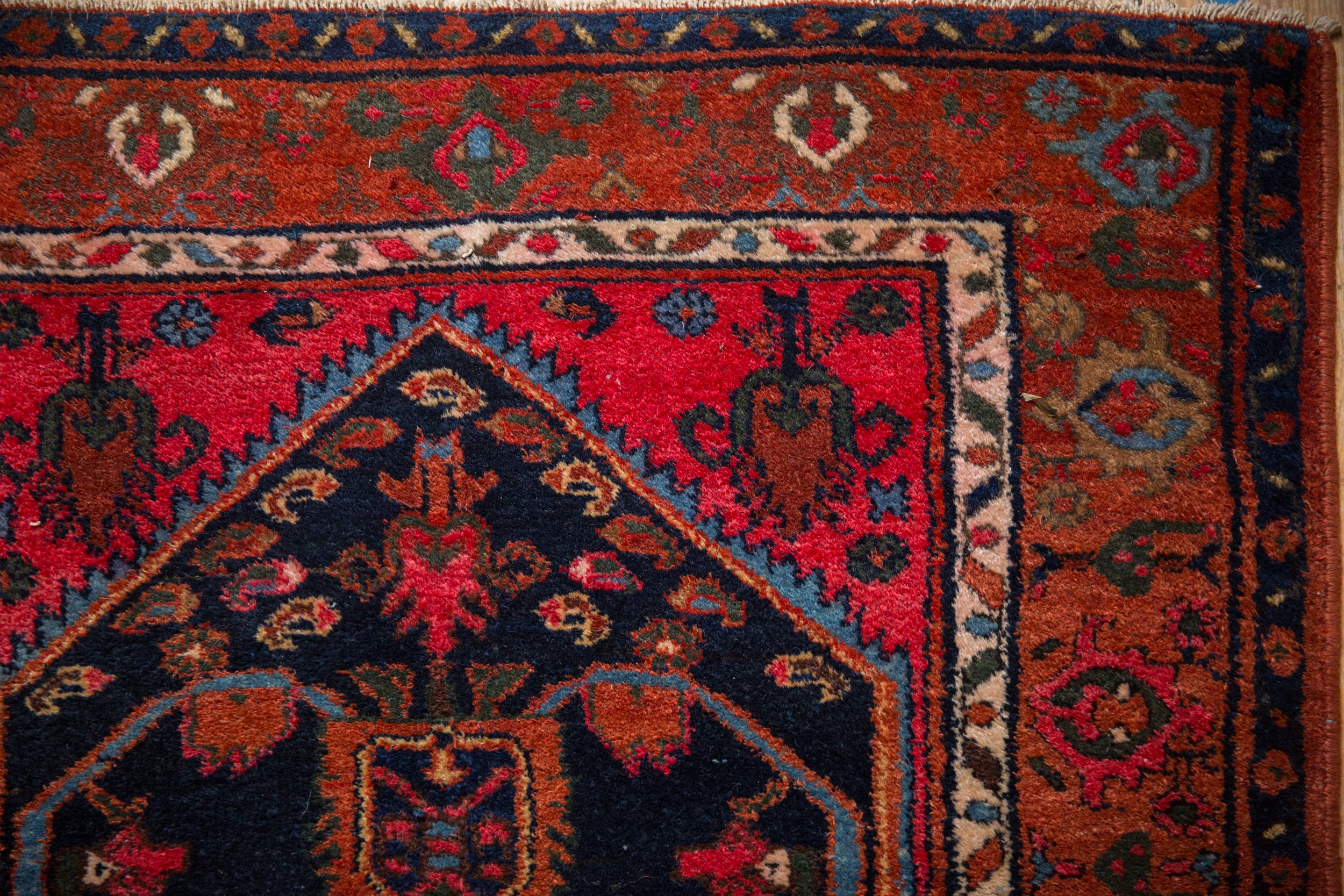 3.5x6.5 Vintage Kurdish Hamadan Rug