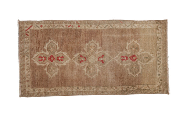1.5x3.5 Vintage Distressed Oushak Rug Mat Runner