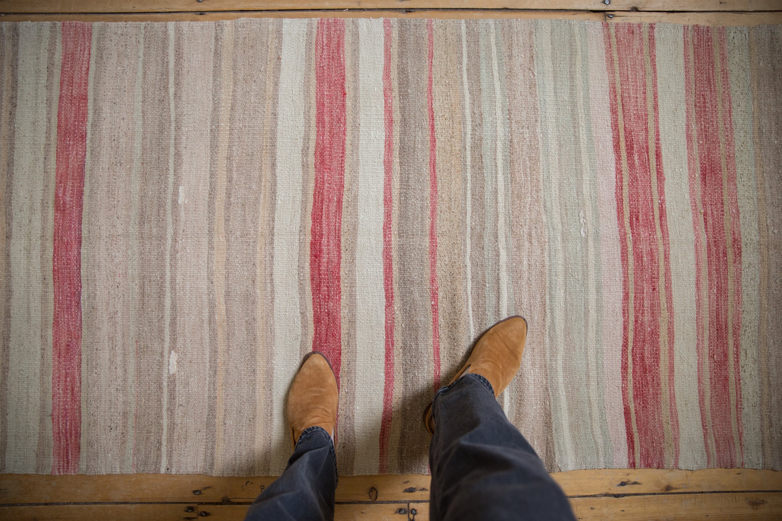 3x11 Distressed Turkish Kilim Rug Runner