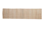 Beige and pale blue distressed Turkish Kilim runner, geometric finned motifs, 2'2" x 8'1".