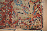 3.5x4.5 Antique Vagireh Sultanabad Square Rug