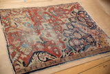 3.5x4.5 Antique Vagireh Sultanabad Square Rug