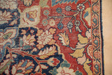3.5x4.5 Antique Vagireh Sultanabad Square Rug
