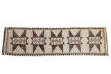 3x11.5 Vintage Distressed Kurd Rug Runner