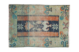2x2.5 Vintage Distressed Anatolian Square Rug Mat