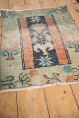 2x2.5 Vintage Distressed Anatolian Square Rug Mat