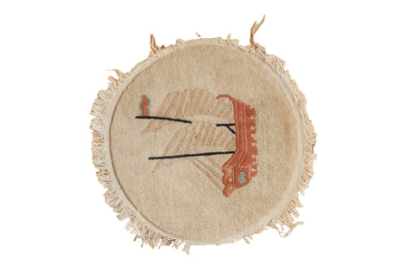 1.5x1.5 Vintage Art Deco Round Rug Mat