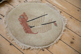 1.5x1.5 Vintage Art Deco Round Rug Mat