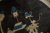 2x2.5 Antique Peking Round Rug Mat